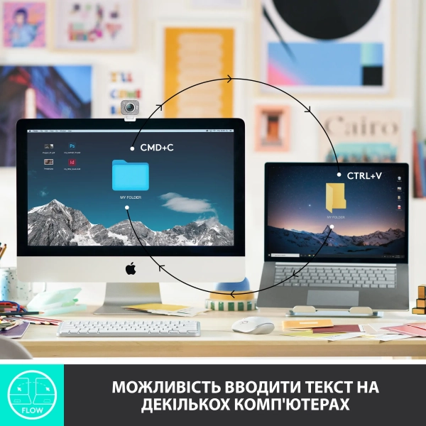 Купить Клавиатура Logitech MX Keys Mini Minimalist Wireless Illuminated Keyboard Graphite US 2.4GHZ/BT (920-010498) - фото 5