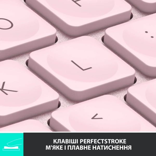 Купить Клавиатура Logitech MX Keys Mini Minimalist Wireless Illuminated Keyboard Rose US 2.4GHZ/BT (920-010500) - фото 2