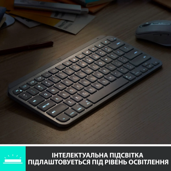 Купить Клавиатура Logitech MX Keys Mini Minimalist Wireless Illuminated Keyboard Rose US 2.4GHZ/BT (920-010500) - фото 4