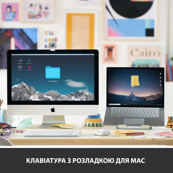Купить Клавиатура Logitech MX Keys Mini For Mac Minimalist Wireless Illuminated Keyboard Pale Gray US BT (920-010526) - фото 2