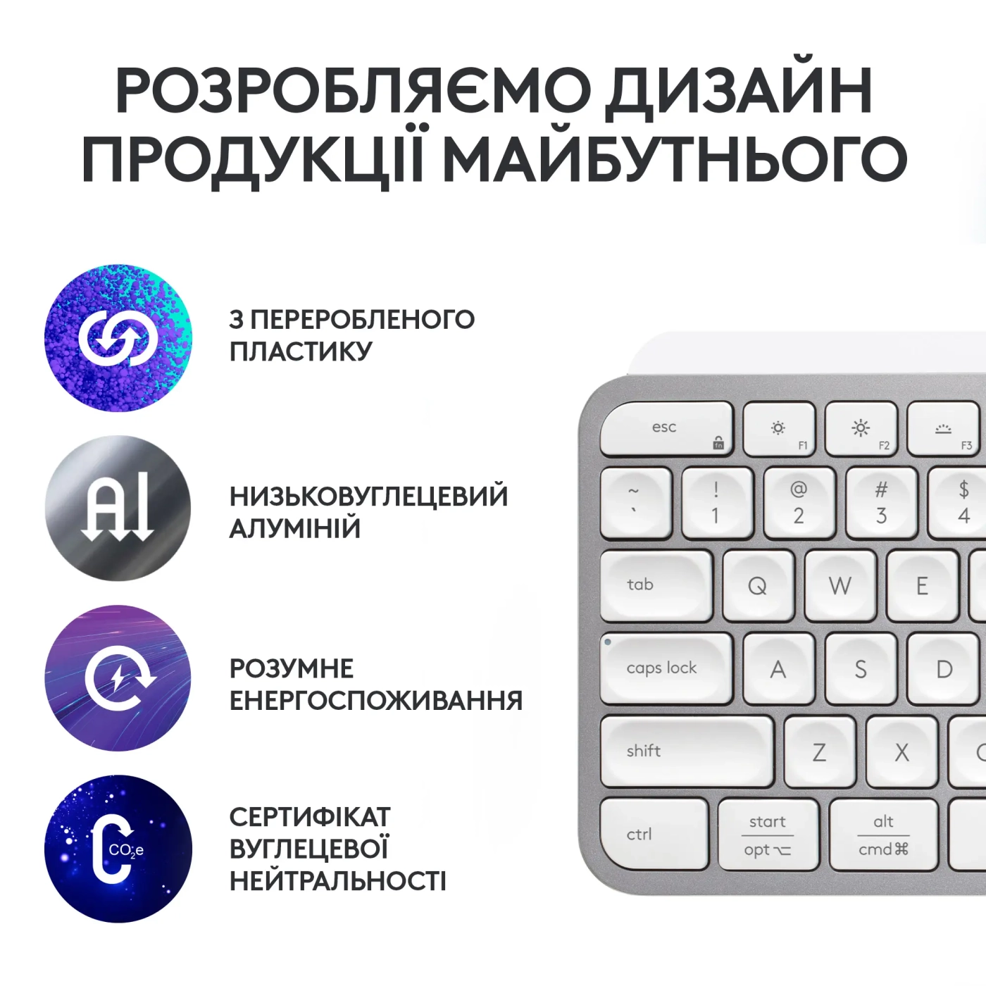 Купить Клавиатура Logitech MX Keys S Pale Gray US (920-011588) - фото 5