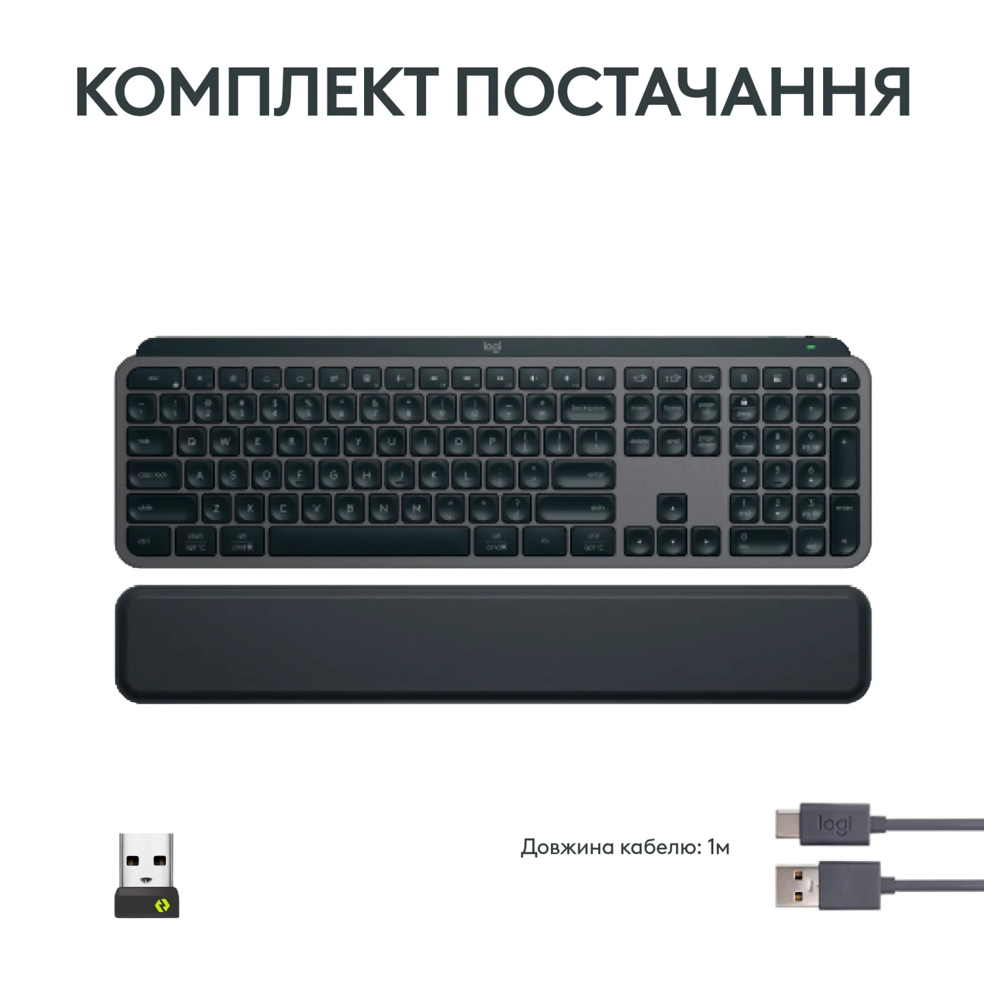 Купить Клавиатура Logitech MX Keys S with Palm Rest Graphite US (920-011589) - фото 9