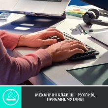 Купити Клавіатура Logitech MX Mechanical Mini Minimalist Wireless Illuminated Keyboard Graphite US 2.4GHZ/BT (920-010782) - фото 2
