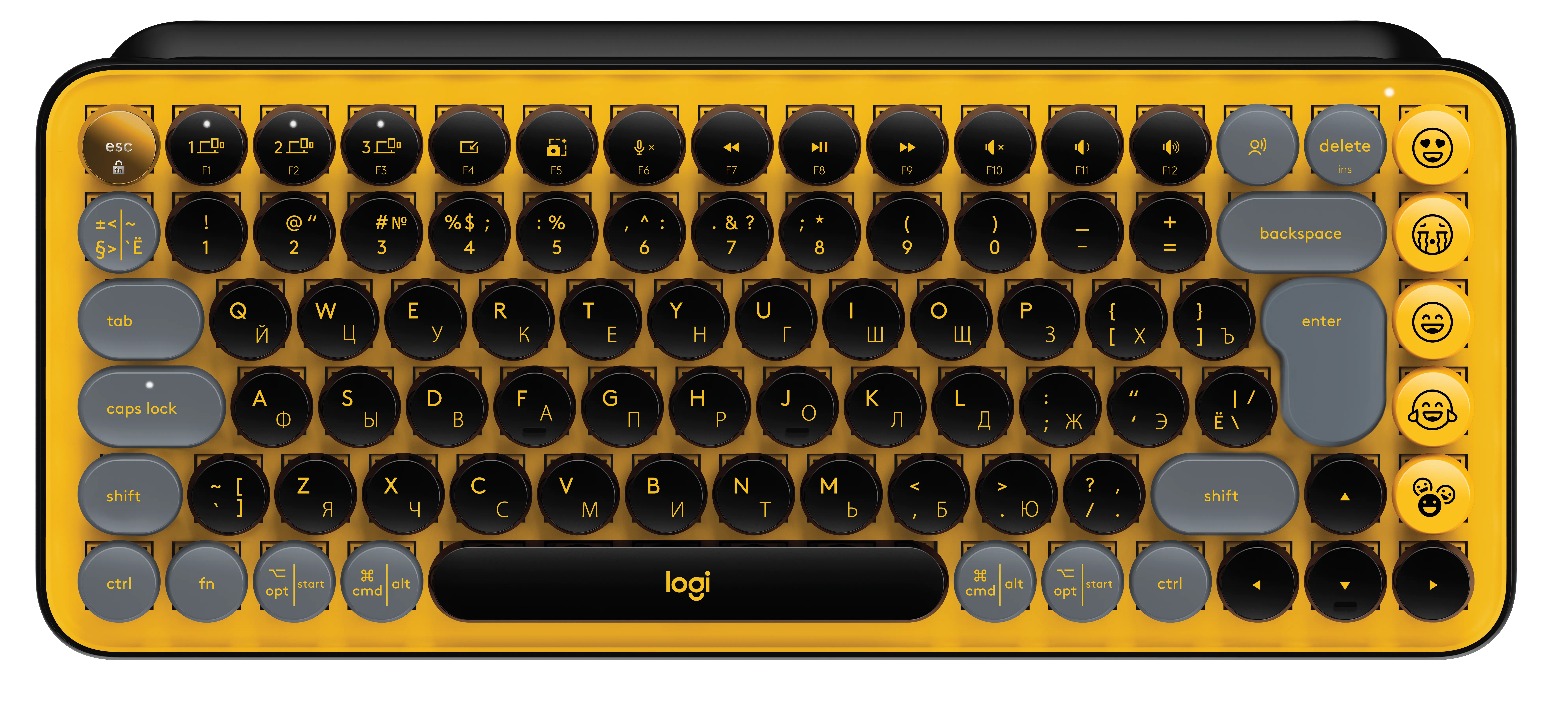 Купить Клавиатура Logitech POP Keys Wireless Mechanical Keyboard With Emoji Keys Blast US BT (920-010735) - фото 1