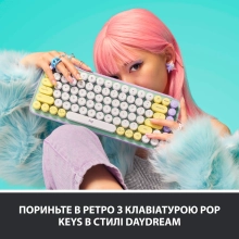 Купить Клавиатура Logitech POP Keys Wireless Mechanical Keyboard With Emoji Keys Daydream US BT (920-010736) - фото 2