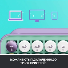 Купить Клавиатура Logitech POP Keys Wireless Mechanical Keyboard With Emoji Keys Daydream US BT (920-010736) - фото 7