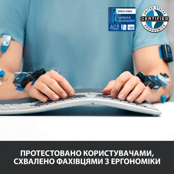 Купить Клавиатура Logitech Wireless Keyboard ERGO K860 US (920-010108) - фото 5