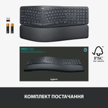 Купить Клавиатура Logitech Wireless Keyboard ERGO K860 US (920-010108) - фото 11