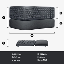 Купить Клавиатура Logitech ERGO K860 for business Graphite US 2.4GHZ/BT (920-010352) - фото 9