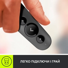 Купити Презентер Logitech R500s Laser Presentation Remot Graphite 2.4GHZ-BT (910-005843) - фото 2