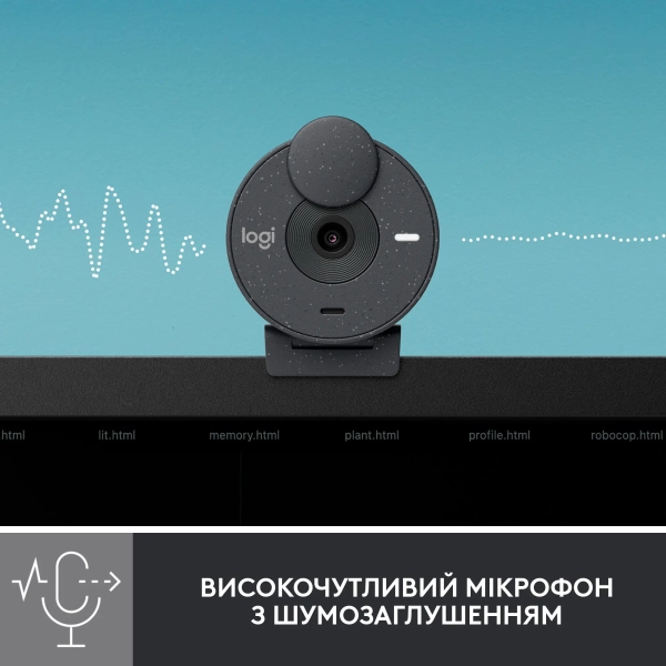 Купить Веб-камера Logitech Brio 300 FHD Graphite (960-001436) - фото 4