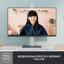 Купить Веб-камера Logitech Brio 300 FHD Off White (960-001442) - фото 2