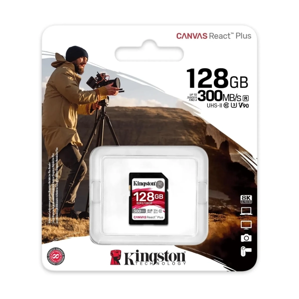 Купити Карта пам'яті Kingston SD 128GB C10 UHS-II U3 R300/W260MB/s (SDR2/128GB) - фото 3
