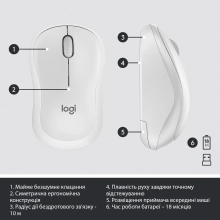Купить Комплект клавиатура и мышь Logitech MK295 Silent Wireless Combo Off White US (920-009824) - фото 7