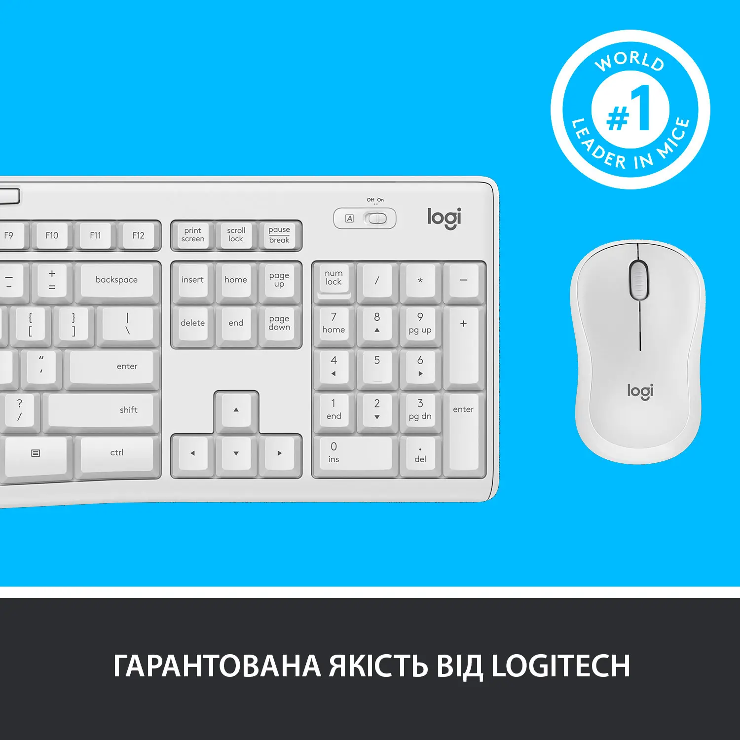 Купить Комплект клавиатура и мышь Logitech MK295 Silent Wireless Combo Off White US (920-009824) - фото 8
