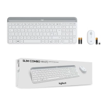 Купить Комплект клавиатура и мышь Logitech MK470 Slim Wireless Combo Off White US (920-009205) - фото 10
