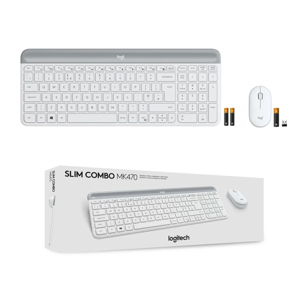 Купить Комплект клавиатура и мышь Logitech MK470 Slim Wireless Combo Off White US (920-009205) - фото 10