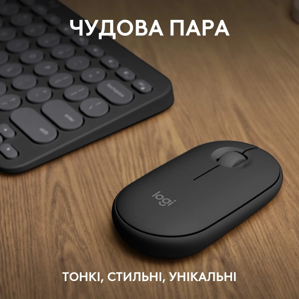 Купити Комплект клавіатура та миша Logitech Pebble 2 Combo Graphite US 2.4GHZ/BT (920-012239) - фото 2