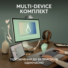 Купити Комплект клавіатура та миша Logitech Pebble 2 Combo Graphite US 2.4GHZ/BT (920-012239) - фото 3