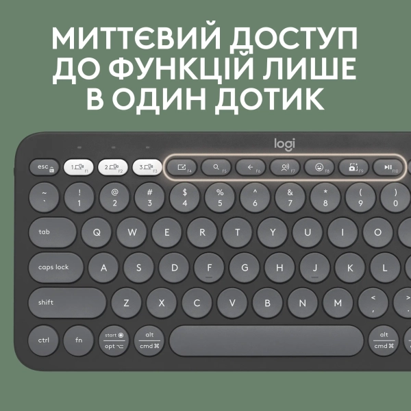 Купити Комплект клавіатура та миша Logitech Pebble 2 Combo Graphite US 2.4GHZ/BT (920-012239) - фото 5