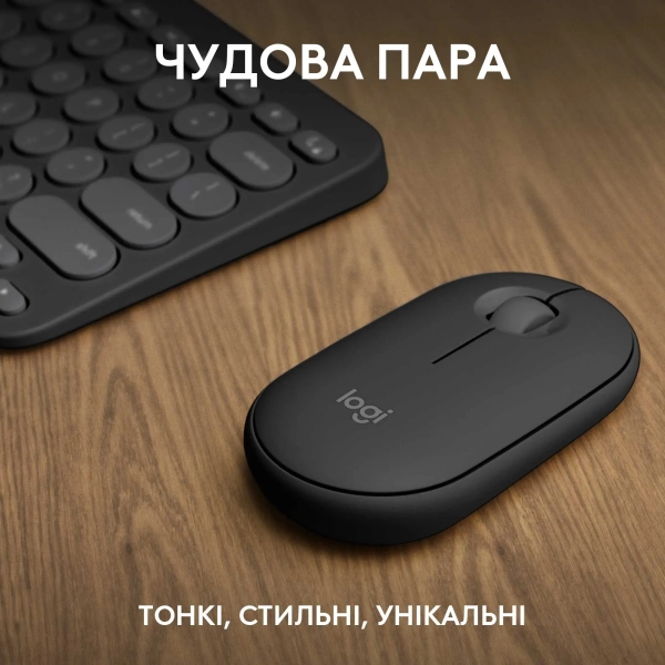 Купити Комплект клавіатура та миша Logitech Pebble 2 Combo for Mac Graphite US BT (920-012244) - фото 2