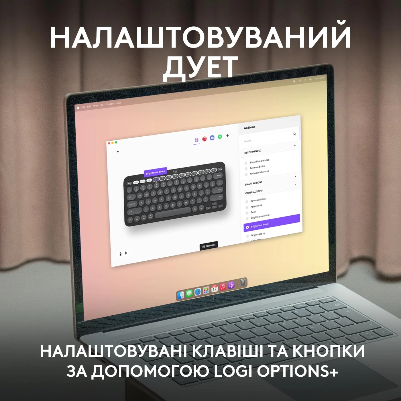 Купити Комплект клавіатура та миша Logitech Pebble 2 Combo for Mac Graphite US BT (920-012244) - фото 4
