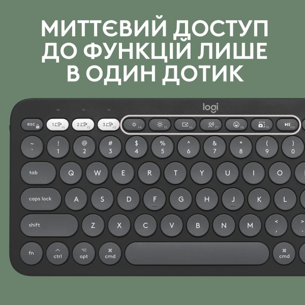 Купити Комплект клавіатура та миша Logitech Pebble 2 Combo for Mac Graphite US BT (920-012244) - фото 5