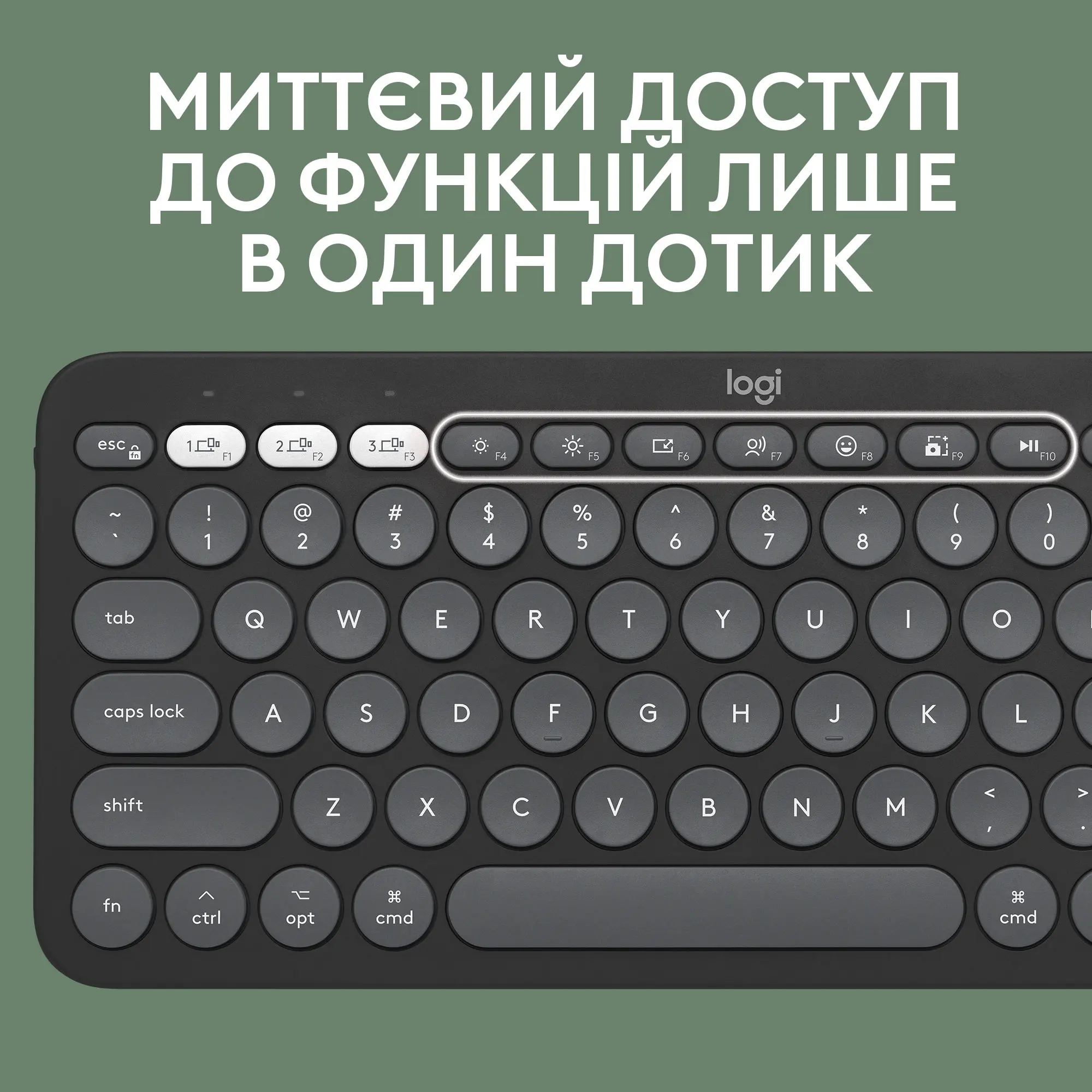 Купити Комплект клавіатура та миша Logitech Pebble 2 Combo for Mac Graphite US BT (920-012244) - фото 5