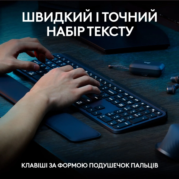 Купить Комплект клавиатура и мышь Logitech MX Keys S Combo Graphite US (920-011614) - фото 3
