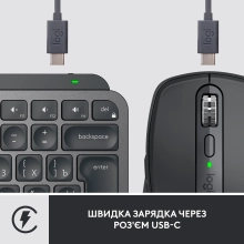Купити Комплект клавіатура та миша Logitech MX Keys Mini Combo for Business Graphite US (920-011061) - фото 9