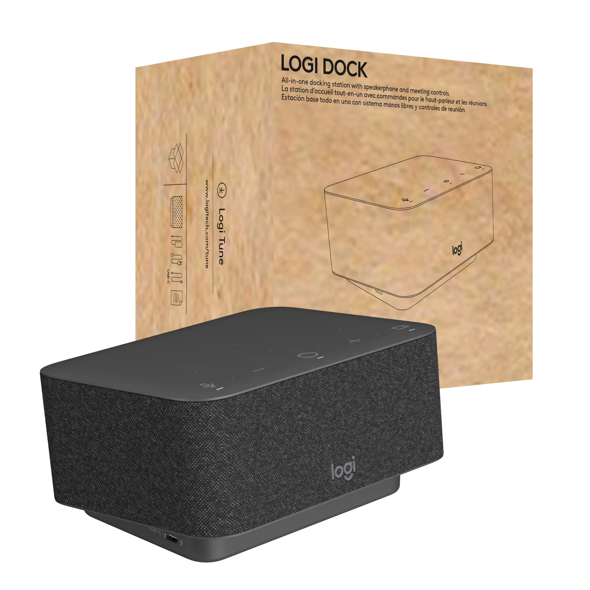 Купити Універсальна док-станція Logitech Logi Dock Graphite USB EMEA MSFT - фото 1