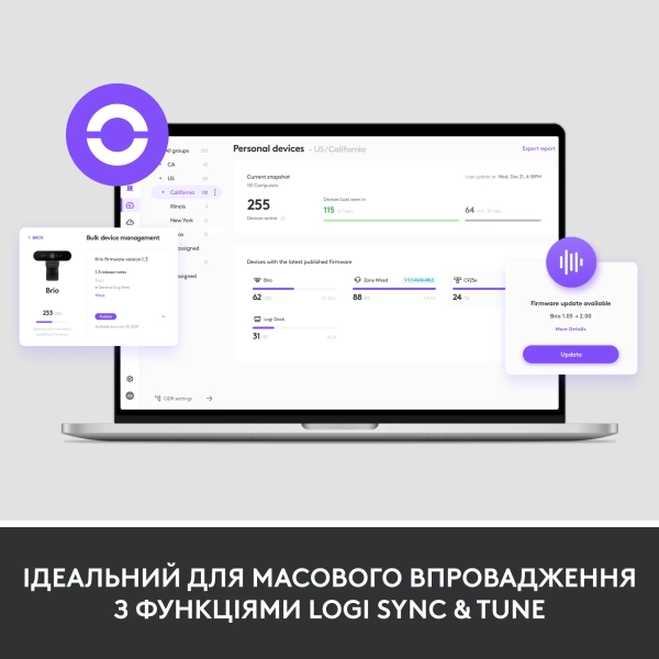 Купити Універсальна док-станція Logitech Logi Dock Graphite USB EMEA MSFT - фото 3