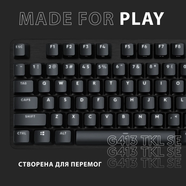 Купить Клавиатура Logitech G413 TKL SE Corded Mechanical Gaming Keyboard Black (920-010446) - фото 8