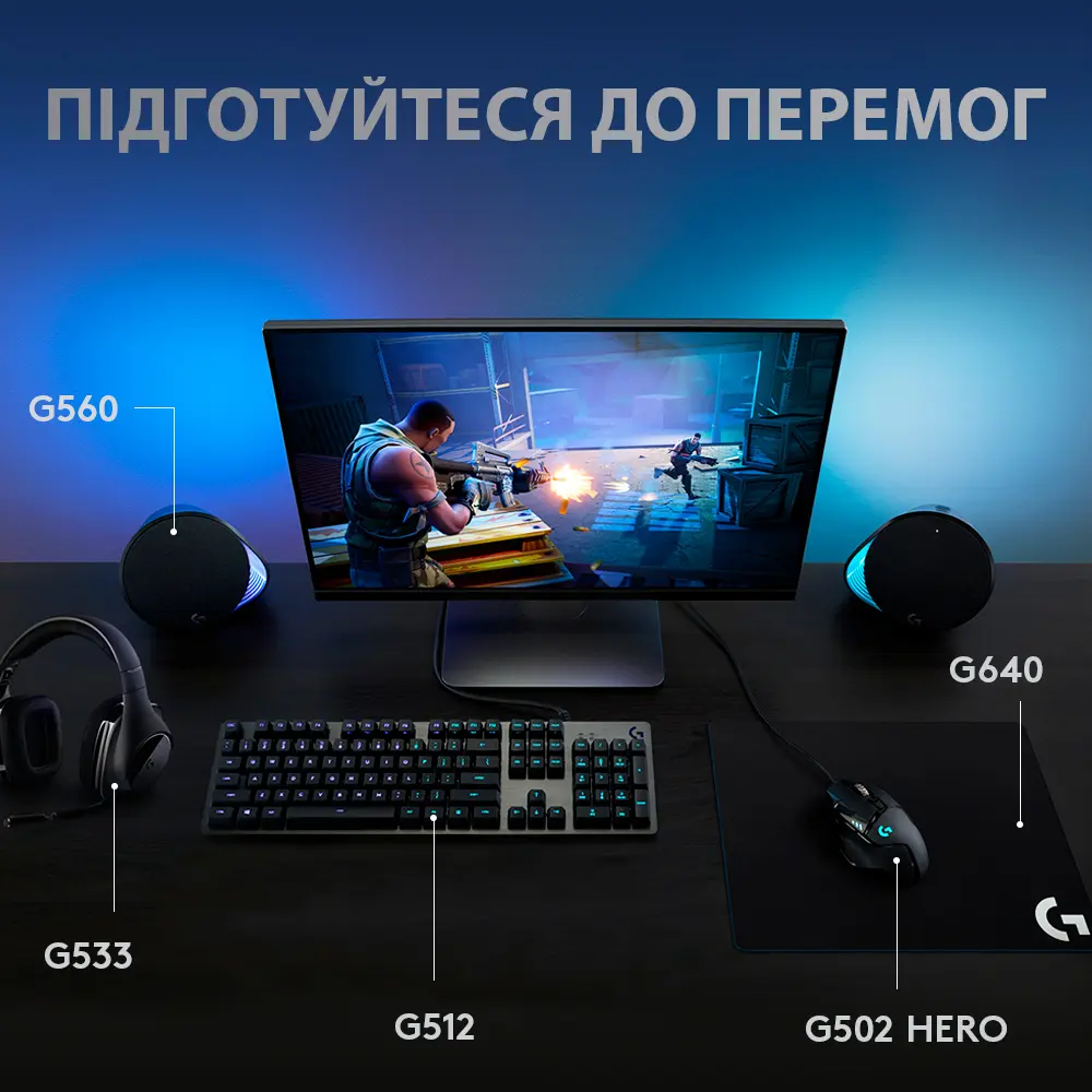 Купити Клавіатура Logitech G512 Carbon LightSync RGB Mechanical Gaming Keyboard with GX Brown switches (920-009352) - фото 6