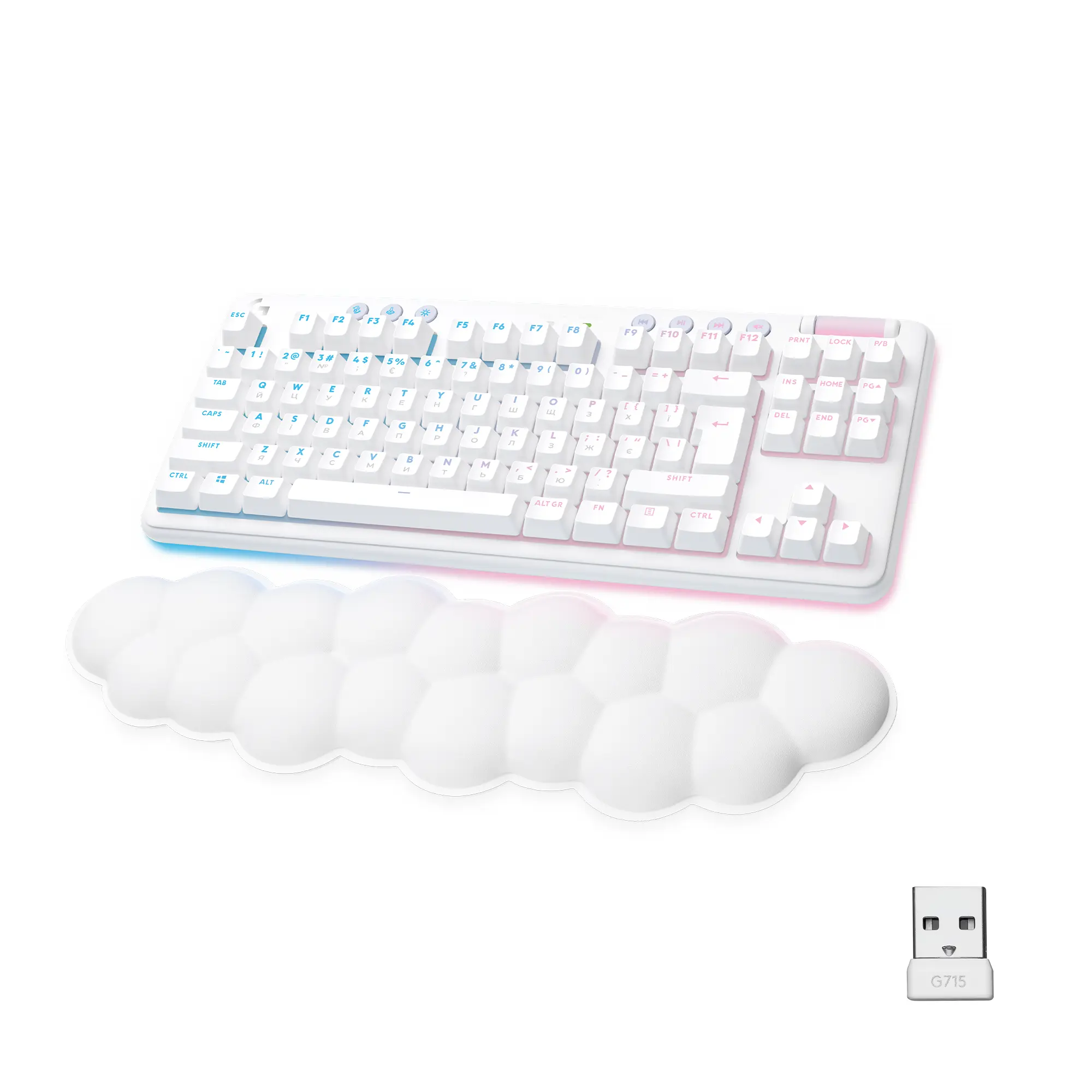 Купити Клавіатура Logitech G715 Gaming Keyboard Off White 2.4GHZ/BT Tactile (920-010465) - фото 1
