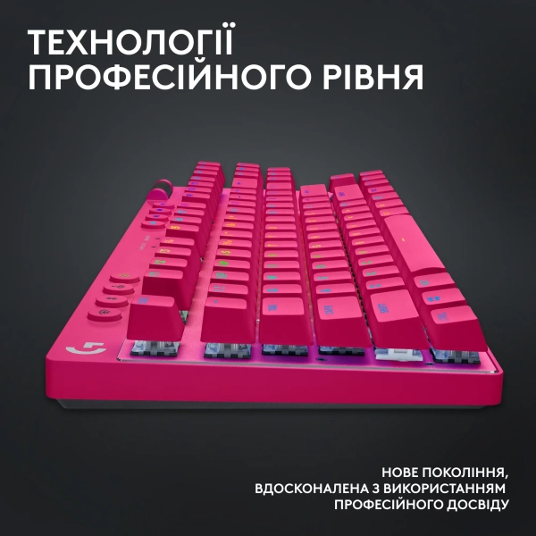 Купить Клавиатура Logitech G PRO X TKL Lightspeed Gaming Keyboard Magenta 2.4GHZ/BT Tactile (920-012159) - фото 8
