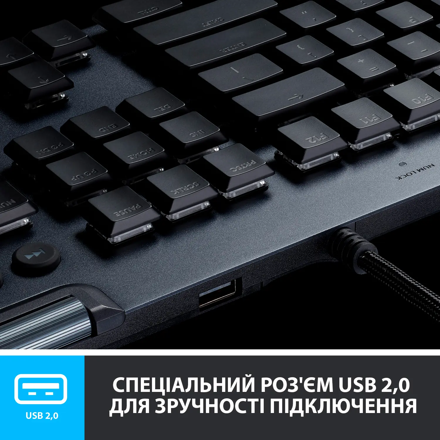 Купить Клавиатура Logitech G815 RGB Mechanical Gaming Keyboard GL Linear Carbon USB (920-009008) - фото 4