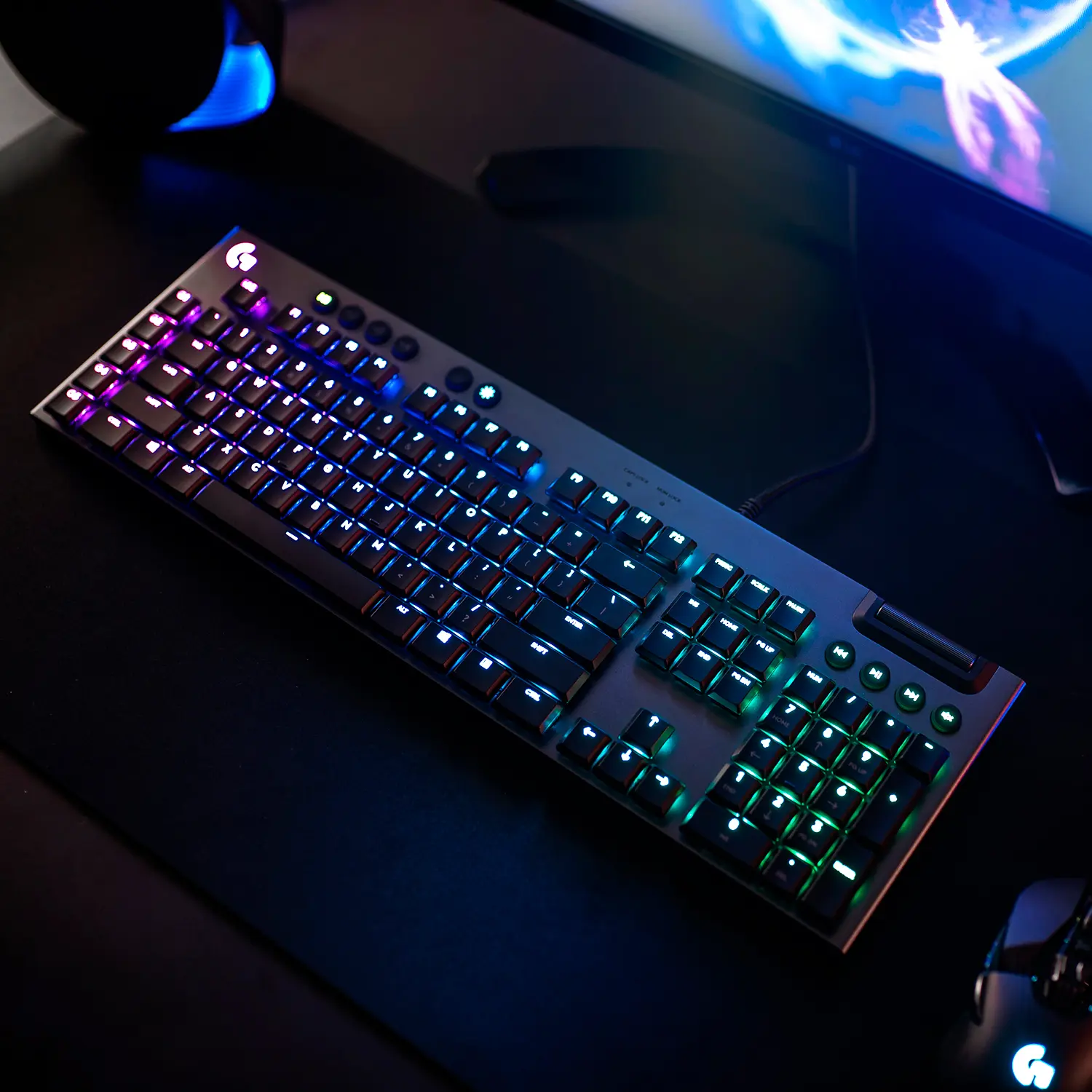 Купить Клавиатура Logitech G815 RGB Mechanical Gaming Keyboard GL Clicky Carbon USB (920-009095) - фото 7