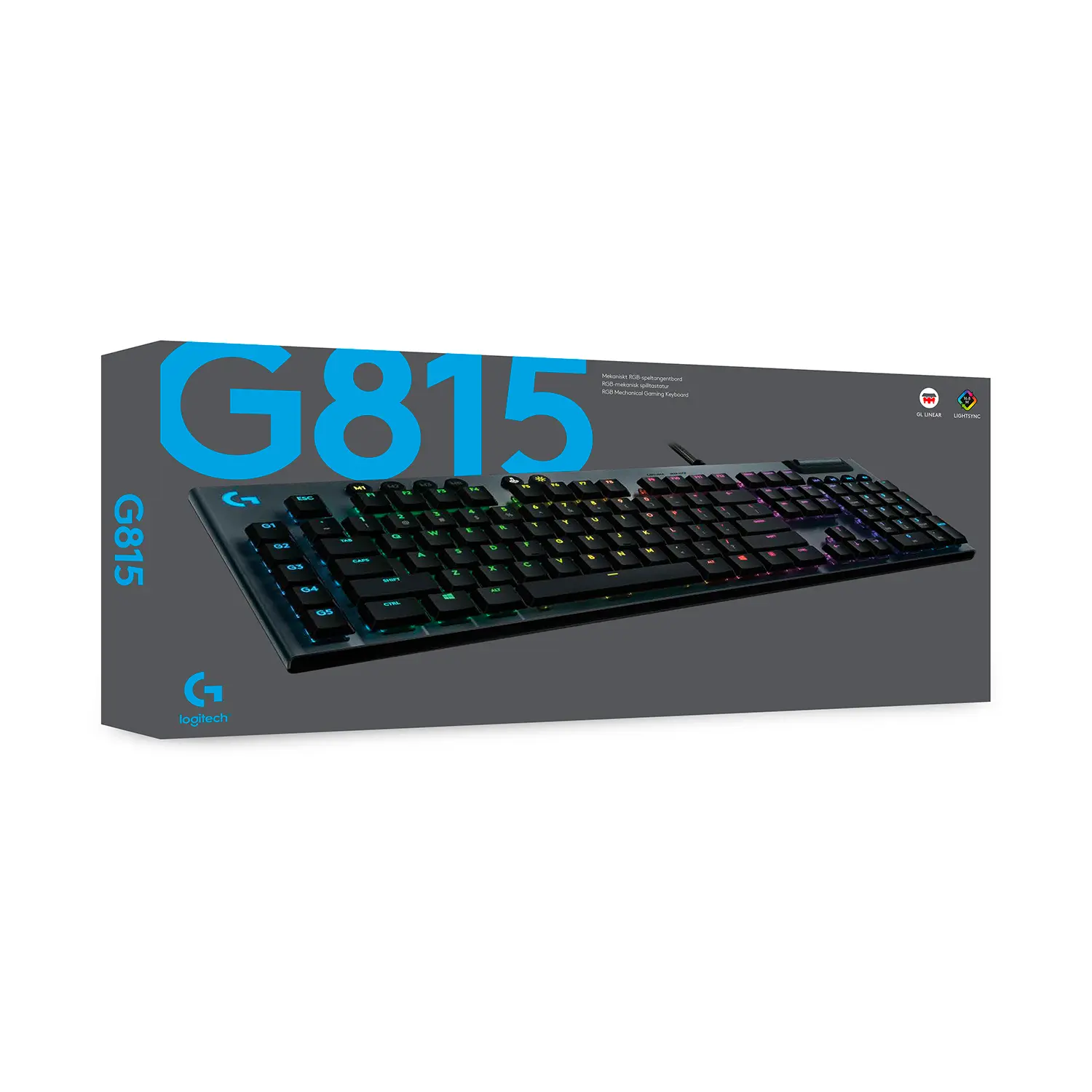 Купить Клавиатура Logitech G815 RGB Mechanical Gaming Keyboard GL Clicky Carbon USB (920-009095) - фото 8