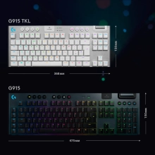 Купить Клавиатура Logitech G915 TKL Tenkeyless Lightspeed Wireless RGB Mechanical Gaming Keyboard GL Tactile White 2.4GHZ/BT (920-009664) - фото 6