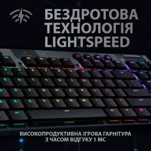 Купить Клавиатура Logitech G915 TKL Tenkeyless Lightspeed Wireless RGB Mechanical Gaming Keyboard GL Clicky Carbon 2.4GHZ/BT (920-009537) - фото 2