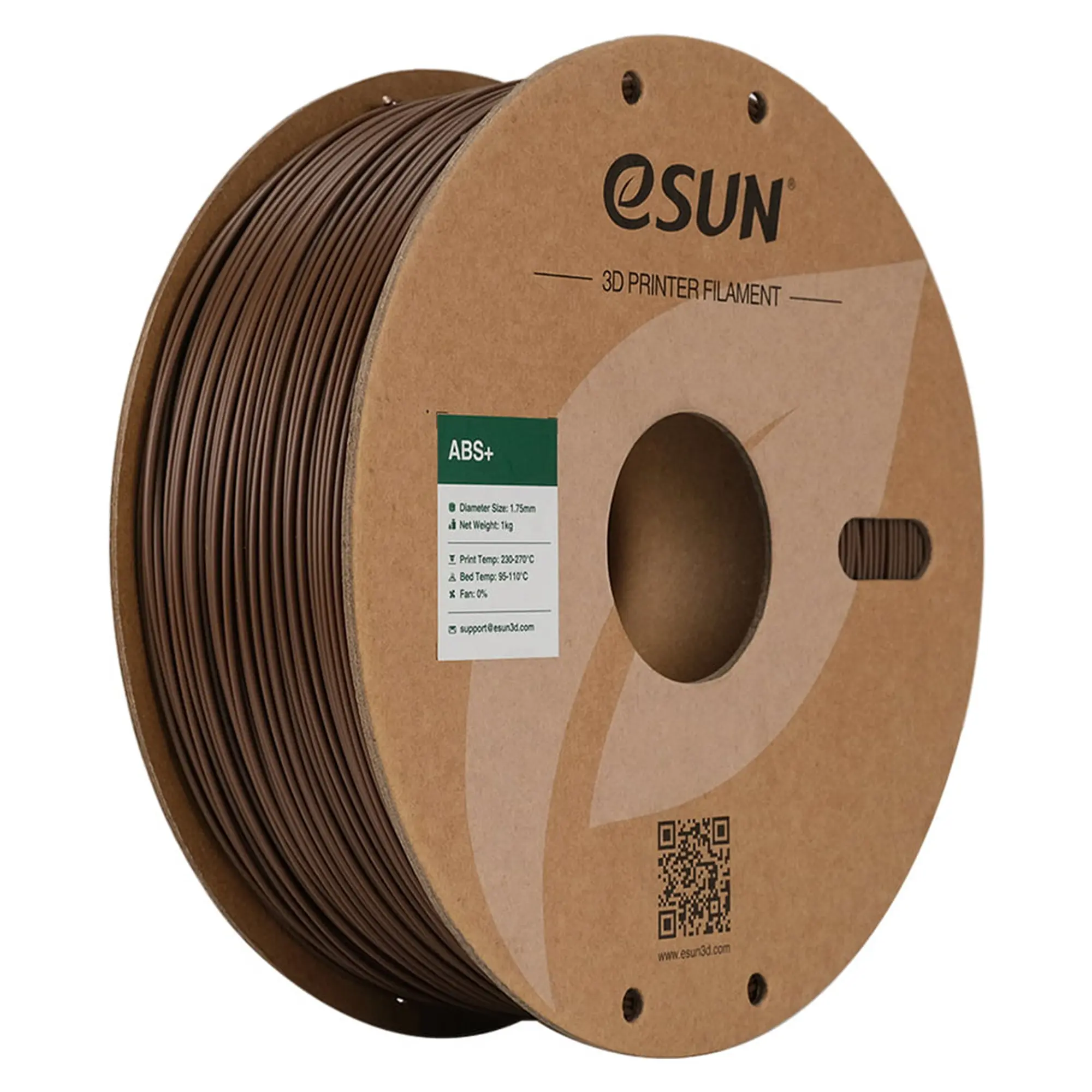 Купити ABS Plus Filament (пластик) для 3D принтера eSUN 1кг, 1.75мм, коричневий (ABS+175C1) - фото 1