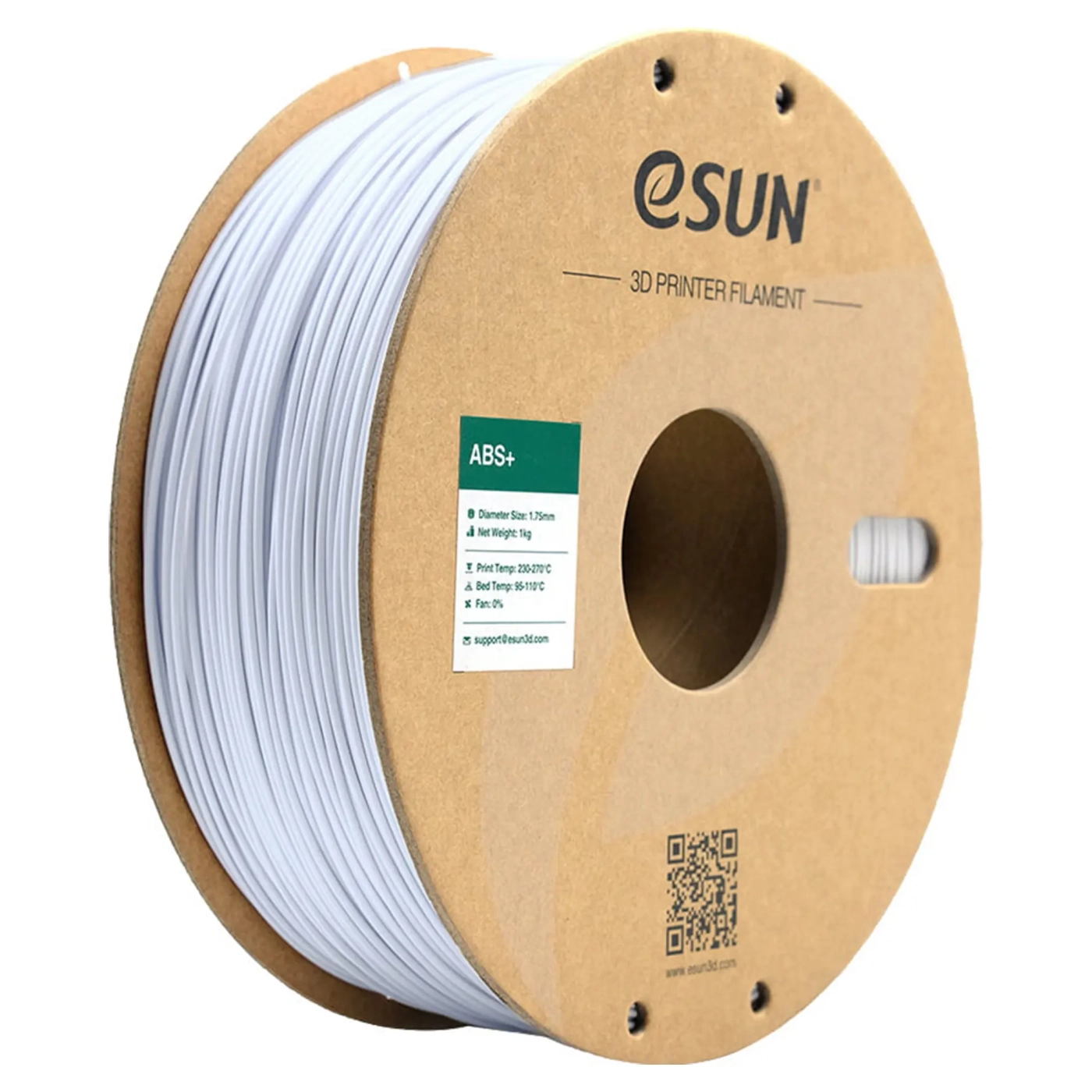 Купити ABS Plus Filament (пластик) для 3D принтера eSUN 1кг, 1.75мм, холодний білий (ABS+175CW1) - фото 1