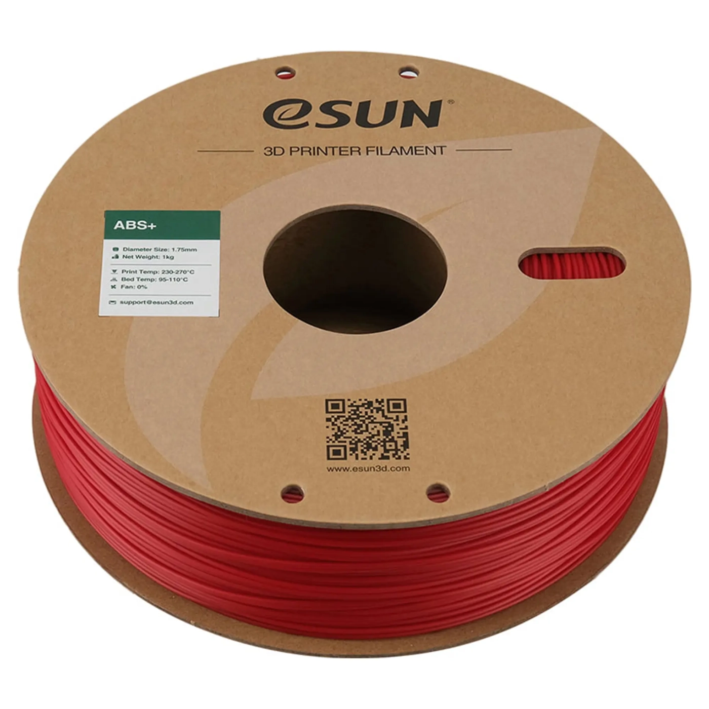 Купити ABS Plus Filament (пластик) для 3D принтера eSUN 1кг, 1.75мм, пожежно-червоний (ABS+175FR1) - фото 2