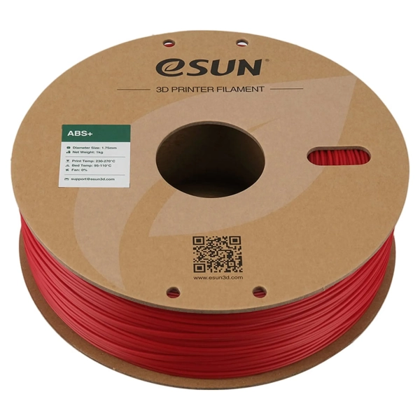 Купити ABS Plus Filament (пластик) для 3D принтера eSUN 1кг, 1.75мм, пожежно-червоний (ABS+175FR1) - фото 2