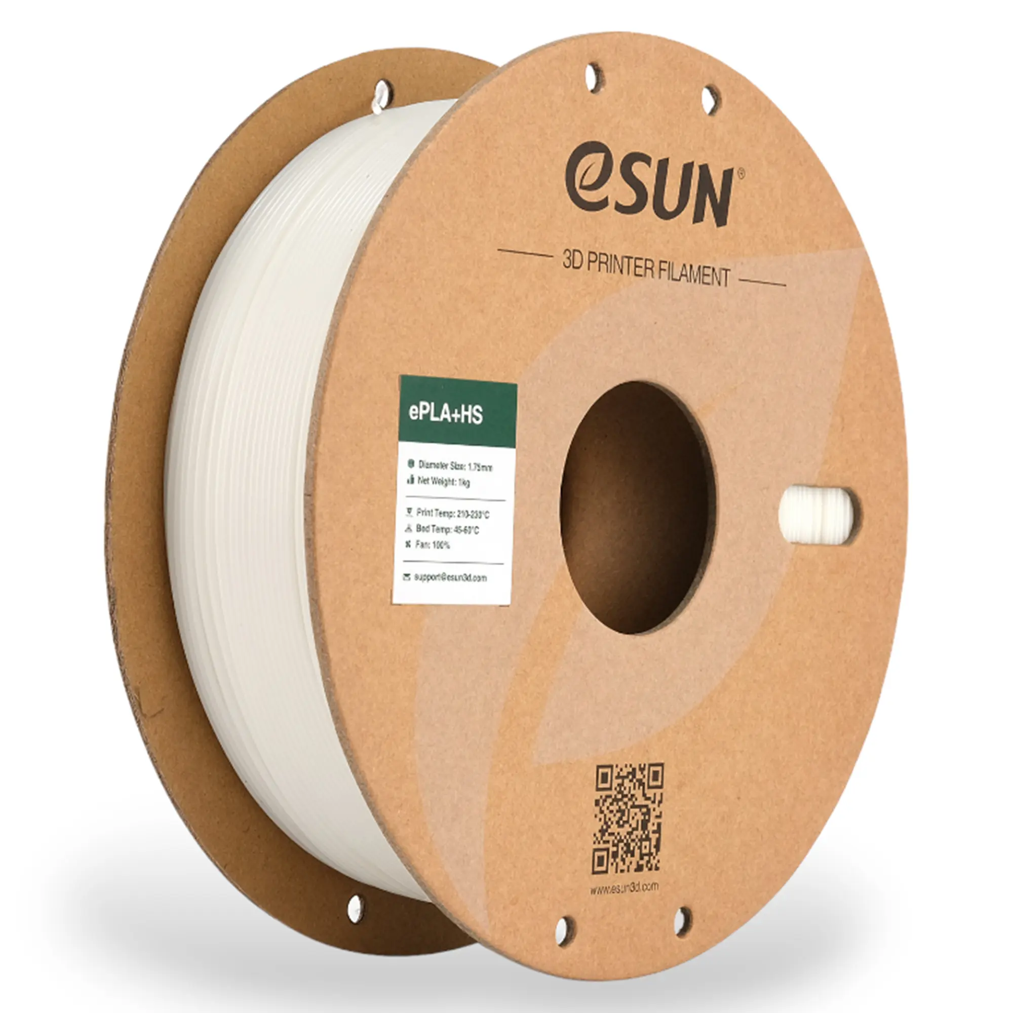 Купити ePLA-HS Filament (пластик) для 3D принтера eSUN 1кг, 1.75мм, білий (EPLA-HS-P175W1) - фото 1