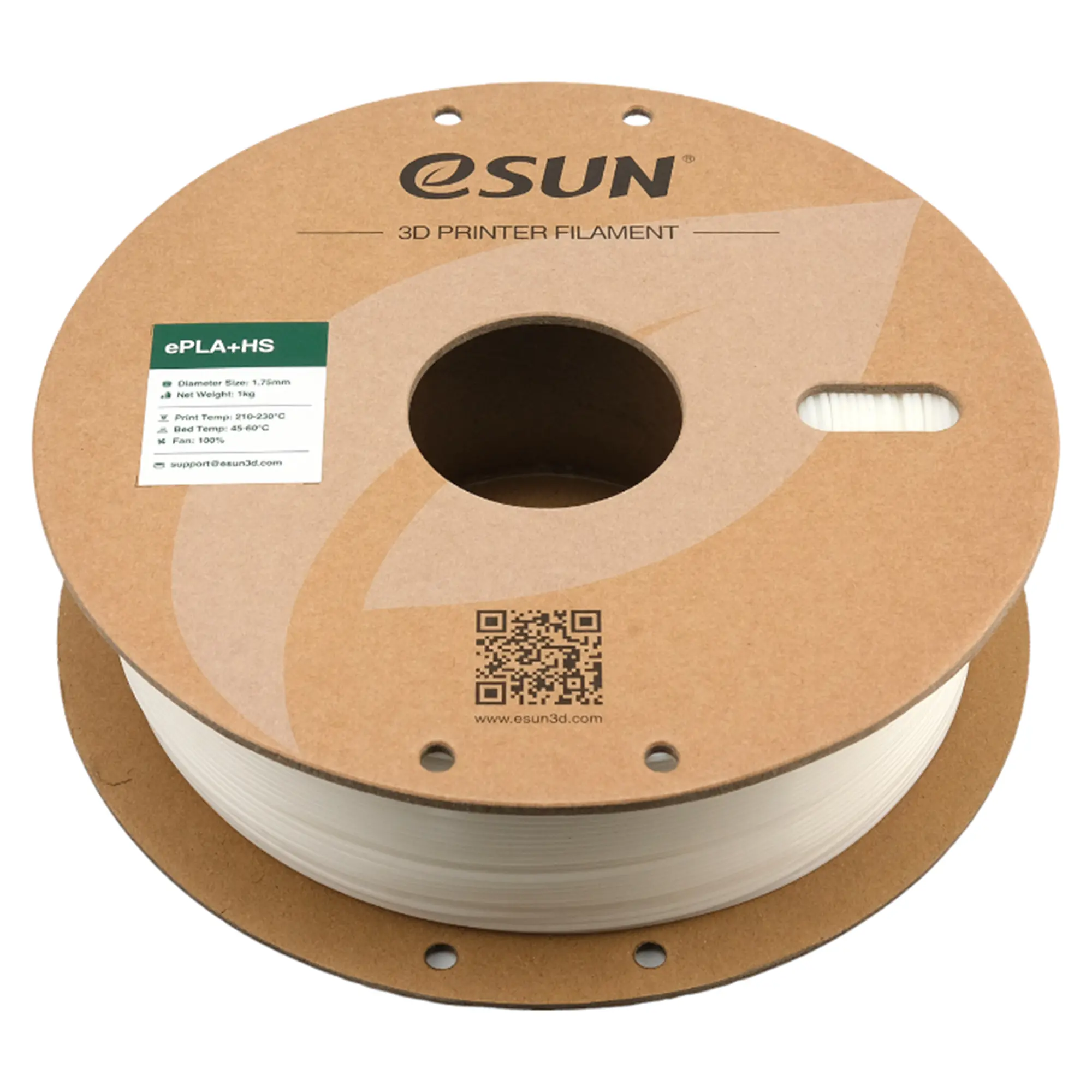 Купити ePLA-HS Filament (пластик) для 3D принтера eSUN 1кг, 1.75мм, білий (EPLA-HS-P175W1) - фото 2