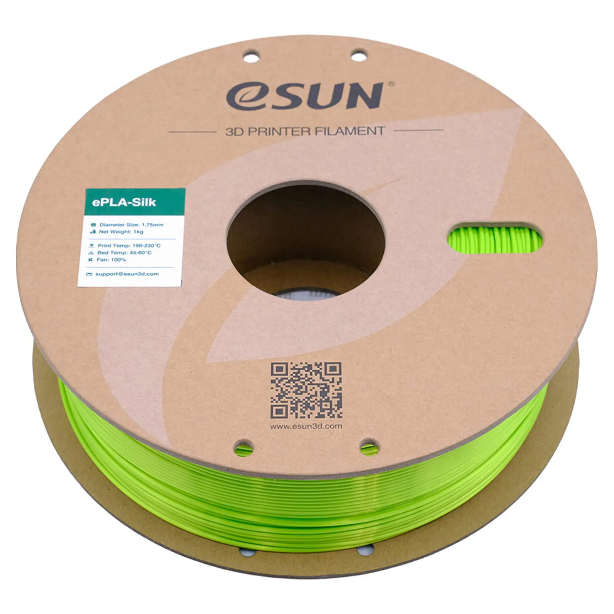 Купити eSilk-PLA Filament (пластик) для 3D принтера eSUN 1кг, 1.75мм, лаймовий (ESILK-PLA175LI1) - фото 2