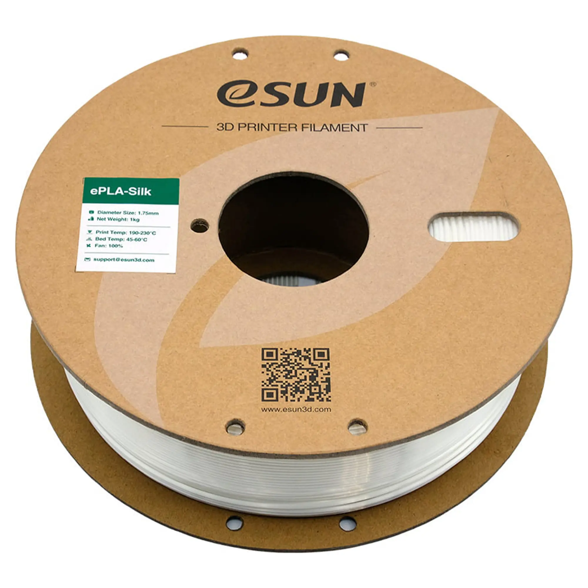 Купити eSilk-PLA Filament (пластик) для 3D принтера eSUN 1кг, 1.75мм, білий (ESILK-PLA175W1) - фото 2