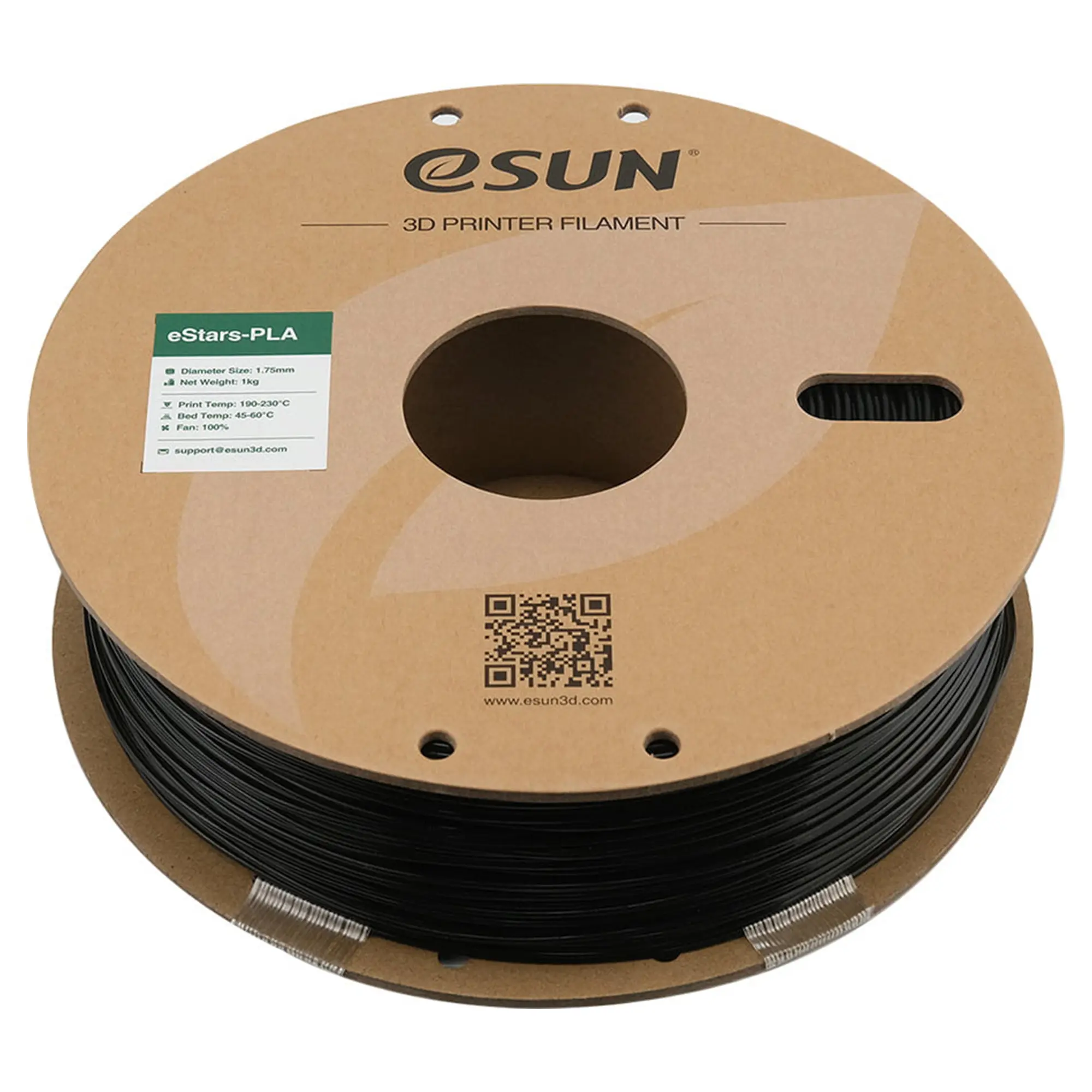 Купити eStars-PLA Filament (пластик) для 3D принтера eSUN 1кг, 1.75мм, чорний (ESTARS-PLA175GB1) - фото 2